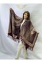 Women's winter double-sided poncho shoulder 140x140 - 2