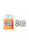 iPhone 17 Pro Compatible Lens Art Carbon Camera Protection Lens - Full Protection Silver - 2