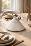 Elite Deco White Covered Decorative Object 19 cm – Modern Tabletop Decor - 5