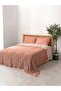 100% Organic Cotton Muslin Bedspread - Lavender Patterned - 220X240 cm