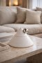 Elite Deco White Covered Decorative Object 19 cm – Modern Tabletop Decor - 2