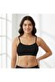 Women's Sports Bustier 3-Pack Spaghetti Strap C Cropped Athlete Black White Skin Color - 2