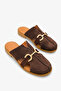 Lavin Women's Genuine Leather Slipper - Brown Suede - 2
