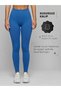 Rib Knit Knitted Corded Fabric High Waist Shaping / Sculpting Blue Baby Blue Leggings No Visible Underwear Matte Fabric - 7