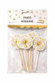 10-Piece Daisy Cake Decoration Set – Daisy Cupcake and Cake Picks with Gold Detailing - 2