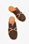 Lavin Women's Genuine Leather Slipper - Brown Suede - 3