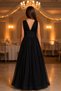 Girls' V-Neck Beaded Waist Detail Tulle Long Evening Dress ABY2027 - 5