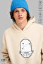 Unisex Hoodie Long Sleeve Pisces Balık Printed Hooded Brushed Inside Oversized 100% Cotton Combed Cotton Sweatshirt - 2