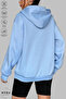 Unisex Hoodie Long Sleeve Pisces Balık Printed Hooded Brushed Inside Oversized 100% Cotton Combed Cotton Sweatshirt - 5