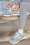 Women's BlissWalk Lace Up Casual Sneaker Blue - 2