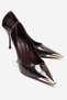 Alvena Brown Print Front with Metal Detail for Women Heeled Shoes