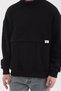 Urban Fit Black Mock Neck Oversized Label Detailed Brushed Inside Sweatshirt - 4