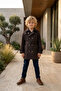 Boy's Cotton in Lined Water Repellent Brown Raincoat Trench Coat - 4