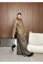 Structured Wide Leg Pants-Military Green - Women's Modest Pants Premium Fabric Comfortable Fit - 2