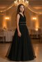 Girls' V-Neck Beaded Waist Detail Tulle Long Evening Dress ABY2027