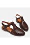 Large size women's genuine Leather shoes 41-42-43-44-brown - 4