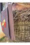 Knitted Flower Detail, Brown Duck Fabric, Covered Cloth Messenger Bag - 2
