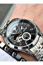 Silver Color Busines Automatic Original Mechanism Men's Wristwatch + Bracelet with Gift - 4
