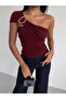 One Shoulder Buckle Detailed Blouse - 5