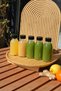 5 Pieces 125 ml Glass Bottle Transparent Lockable Leakproof Black Lid Juice Detox