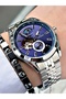 Silver Color Busines Automatic Original Mechanism Men's Wristwatch + Bracelet with Gift
