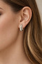 Damla Form Shiny Metal Women's Earrings – Modern Minimal Design Daily Stylish Earrings