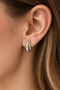Damla Form Shiny Metal Women's Earrings – Modern Minimal Design Daily Stylish Earrings - 4