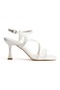 Women's Style Stiletto Heel U Open Back Strappy Stylish Evening Dress Shoes - 6