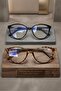 2-Pack Leopard Black Cat Eye Bone Transparent Women Men Unisex Blue Light Protection Screen Glasses Eyewear - 2