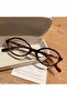 2-Pack Leopard Black Oval Bone Transparent Women Men Unisex Blue Light Protection Screen Glasses Eyewear - 2