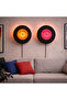 Retro Record Led Wall Lamp – Decorative Indoor and Living Room - Music Themed Wall Lighting 18 cm - 2