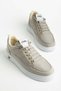 Men's Sports Shoes Beige Linen Elastic Laced Faylon Sole - 3