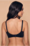 Woven Cotton Bra , Wide Band Strap with Fabric Texture Design - 2