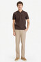 Regular Fit Pilise Brown Men's T-Shirt B6382Ax/Bn581 - 2