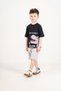3-4-5-6 Years Old Dinosaur Printed Shorts Boys' Set