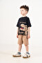 3-4-5-6 Years Old Dinosaur Printed Shorts Boys' Set - 3