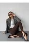 Ultra High Waist Cross Striped Detail Shaping / Sculpting Over-The-Knee Lightweight Shiny No-Pocket Crispy Leggings - 3