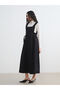 Rmz Gi̇yi̇m Farkiyla Square Roba Collar Gilet Dress