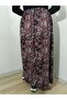 Elastic Waist Patterned Medium Thickness Combed Cotton Fabric Maxi Length Mother's Skirt, Prayer Skirt Size 38-50 - 6