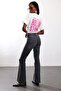 Anthracite Full Lycra Stretch Flare Jeans 7578 - 3