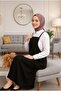 جيليه نسائي أسود بحزام قابل للتعديل - 5