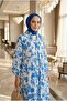 Women's Floral Print Layer Long Summer Hijab Dress Comfortable Fit - 2
