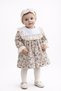Baby Girl Floral Print Lace Detailed Dress – Cotton Piece Long Sleeve Baby Dress for Eid - 4