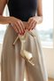 Trio Gold Ankle Wrap (8 cm) Square Toe Heeled Shoes - 3