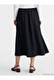 Lcw Grace Black Elastic Waist Patterned A-Line Skirt - 3