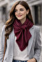 Flannel Textured Cotton Square Shawl Scarf – Drapey Soft Fringed Shawl -Foulard