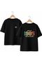 1985 Back and Chest Printed 100% Cotton Oversized Loose Fit Regular Fit Crew Neck T-Shirt