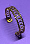 Minimalist Italian Style Laser Engraved Women's Cuff Bracelet with Geometric Motifs - 3