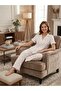Women's White Buttoned Slim Wrap Short Sleeve Pinterest Pajama Set - 7