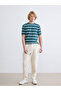 Rmz Gi̇yi̇m Farkiyla Zero Roba Yaka Chi Striped Rkek T-Shirt - 2